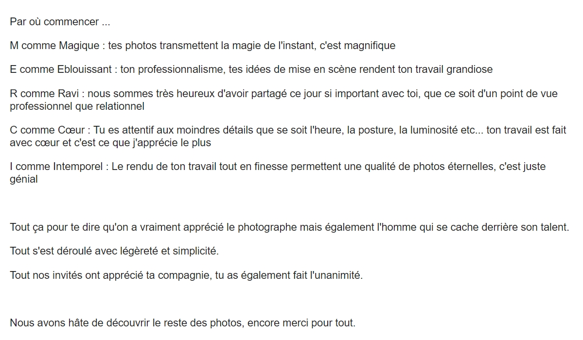 photographe mariage